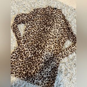 Cheetah Sheer Top
